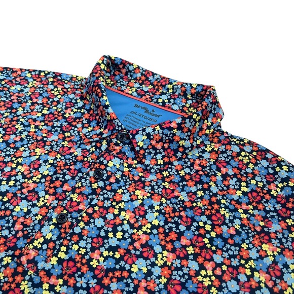 Birdiebound Other - Birdie Bound Golf Polo Shirt All Over Floral Print Mens 2XL Stretch Performance